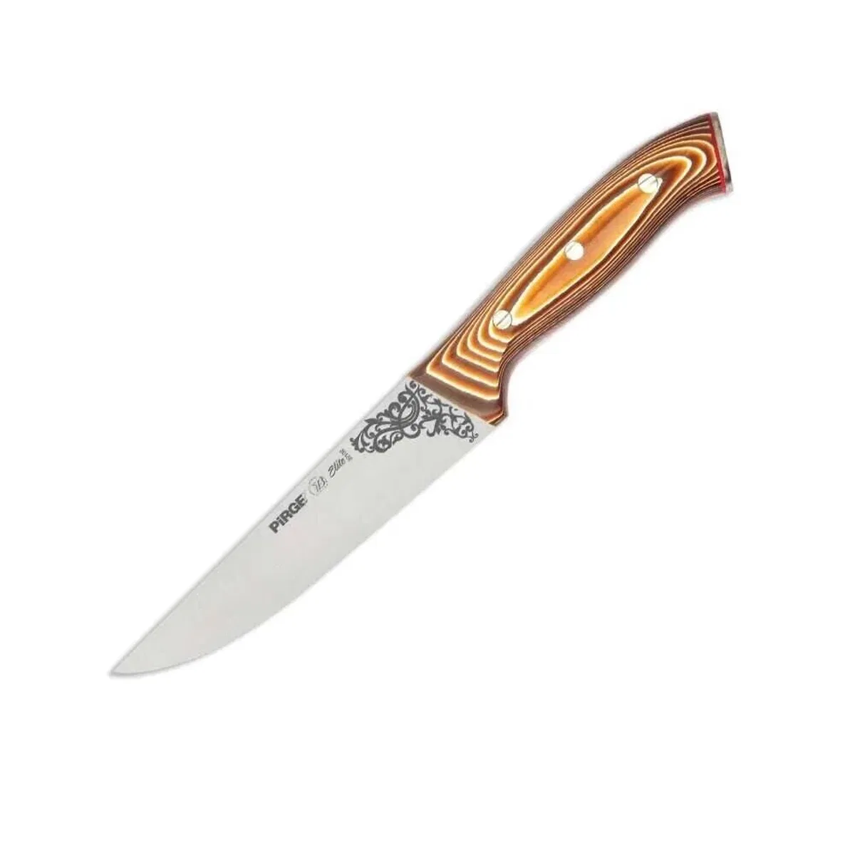 32102 Elite Kurban, Kasap Bıçağı 16, 5 Cm - Kahverengi Perçinli Kompozit Sap