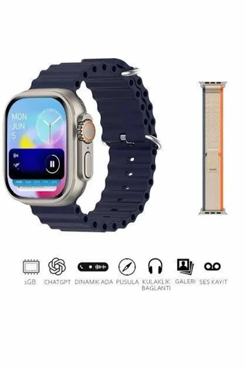 Akıllı Saat Çok Fonksiyonlu Unı Sosyal Medya Girişli Bluetooth Bağlantılı görsel 5