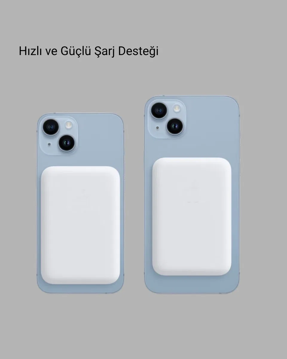 MagSafe Battery Pack Kablosuz Hızlı Şarj, Kompakt ve Taşınabilir Güç Bankası görsel 3