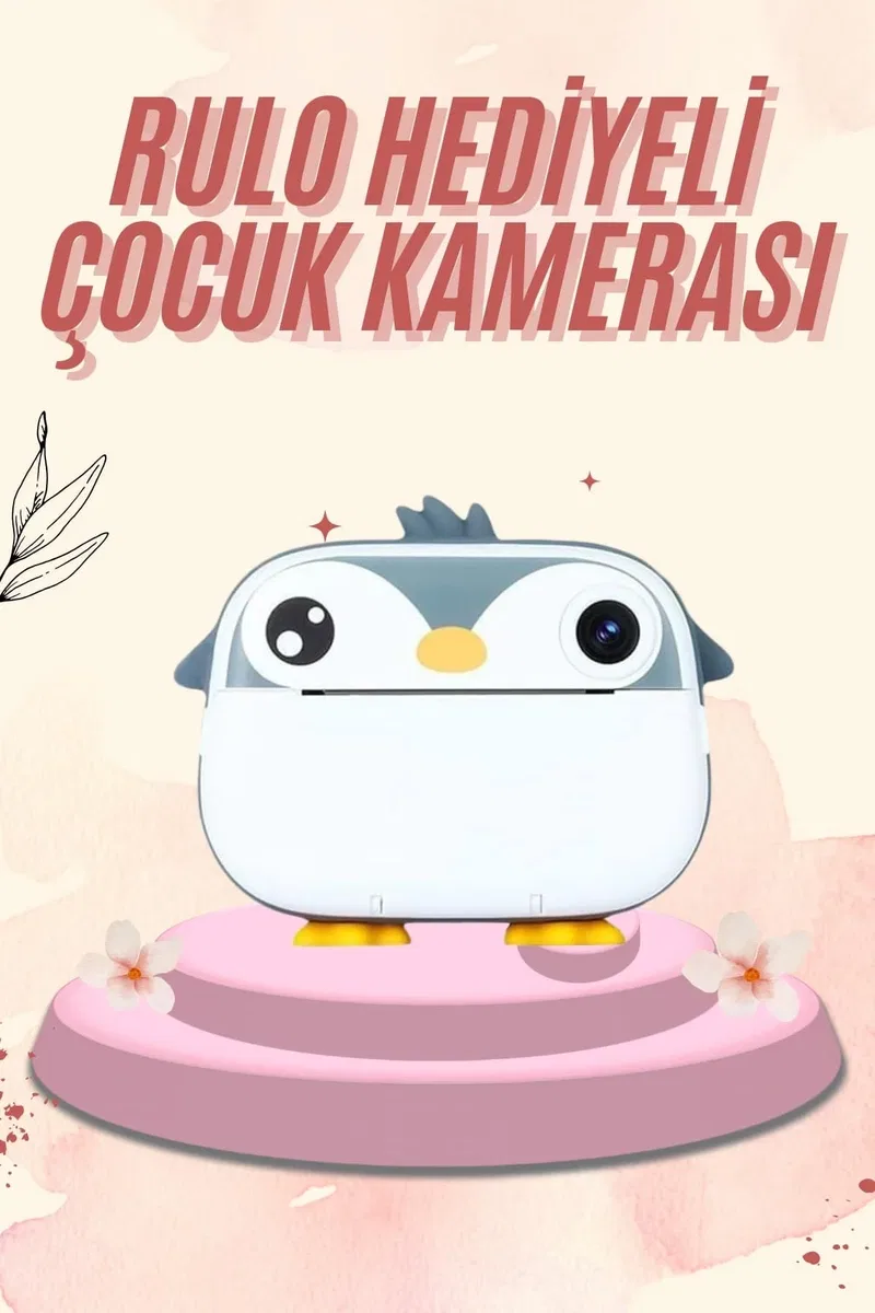 Dijital HD Video Kamera Çocuk Fotoğraf Makinesi Anlık Termal Rulo