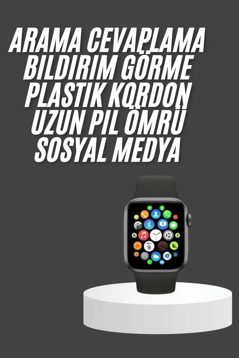 Akıllı Saat Çok Fonksiyonlu Uyku Takibi Adımsayar Nabız Ölçer Arama Cevaplayan görsel 2