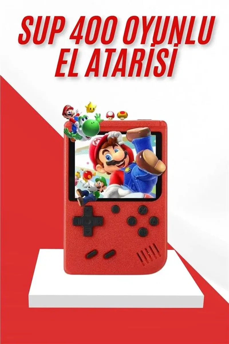 Nostalji Oyunlu Mini Atari Gamebox 400 Oyunlu El Atarisi görsel 2
