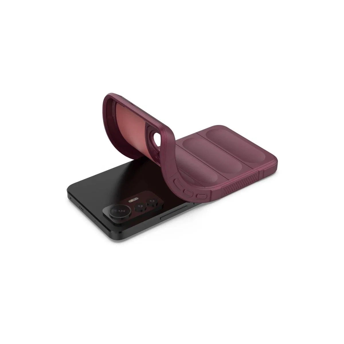 Xiaomi Mi 12 Lite Kılıf Optimum Silikon - Bordo görsel 4