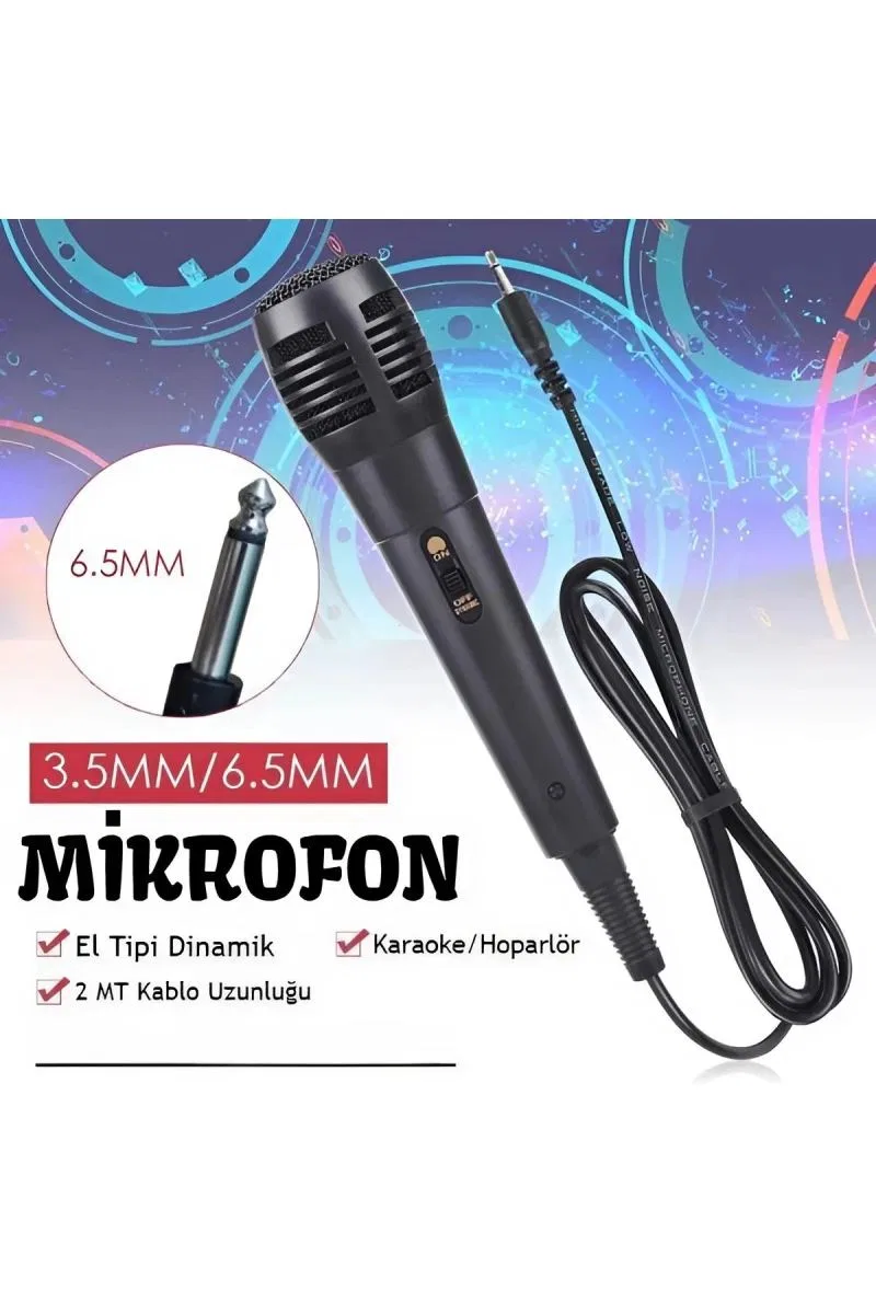 Karaoke Mikrofon Kablolu Mikrofon 6. 5 Mm Karaoke Mikrofonu
