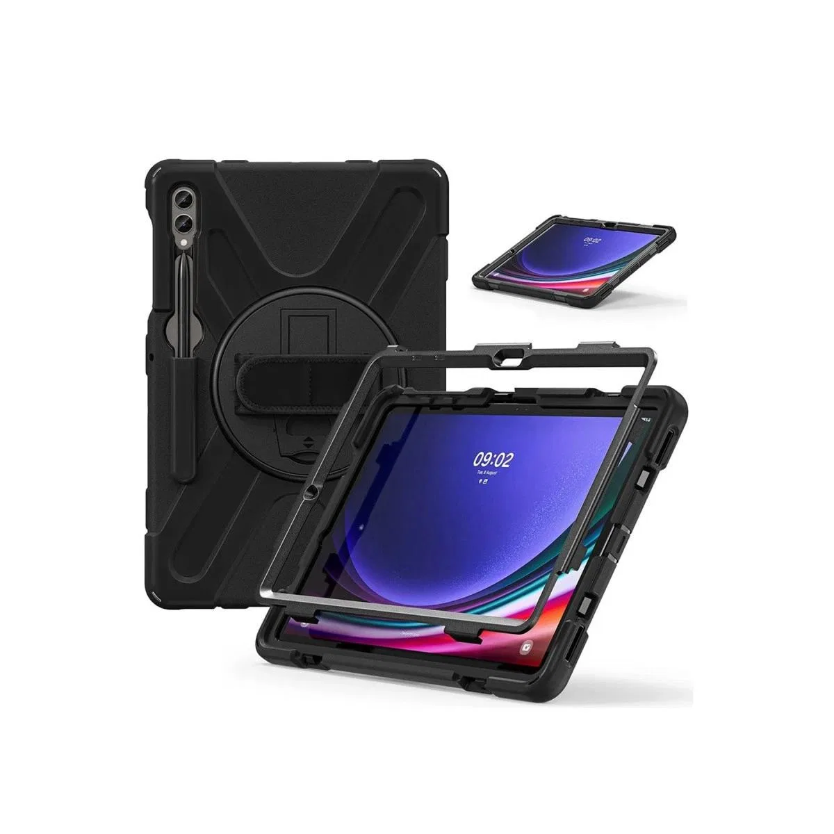 Samsung Galaxy X610 Tab S9 Fe Plus 12. 4 Kılıf Amazing Tablet Kapak - Siyah görsel 2