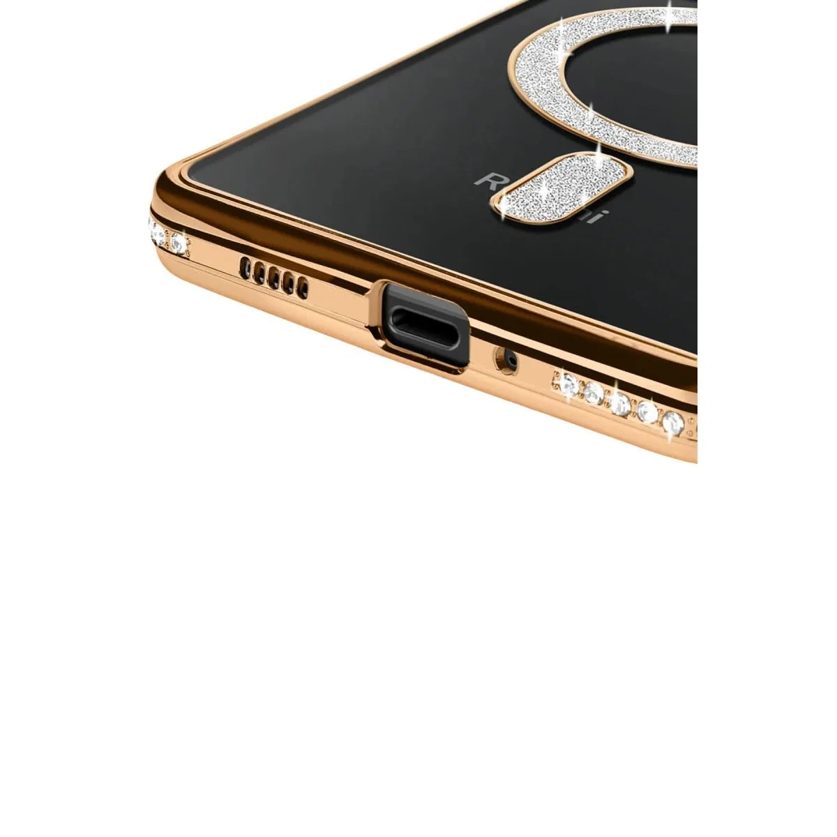 Xiaomi Redmi 14c Joke Simli Magneticsafe Kılıf - Gold görsel 3
