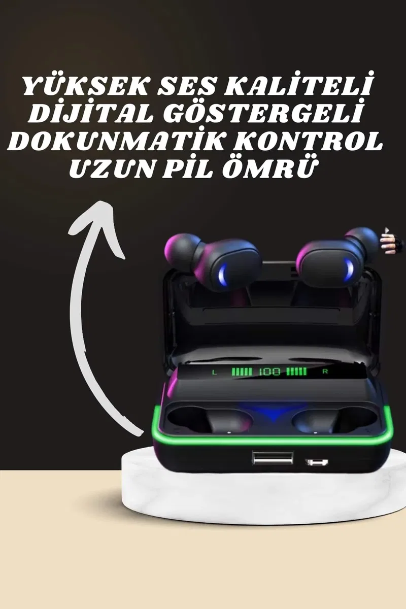Yeni Nesil Akıllı Saat ve Bluetooth Kulaklık Kampanyası Android Ve İOS Uyumlu Uyku ve Sağlık Takibi görsel 2