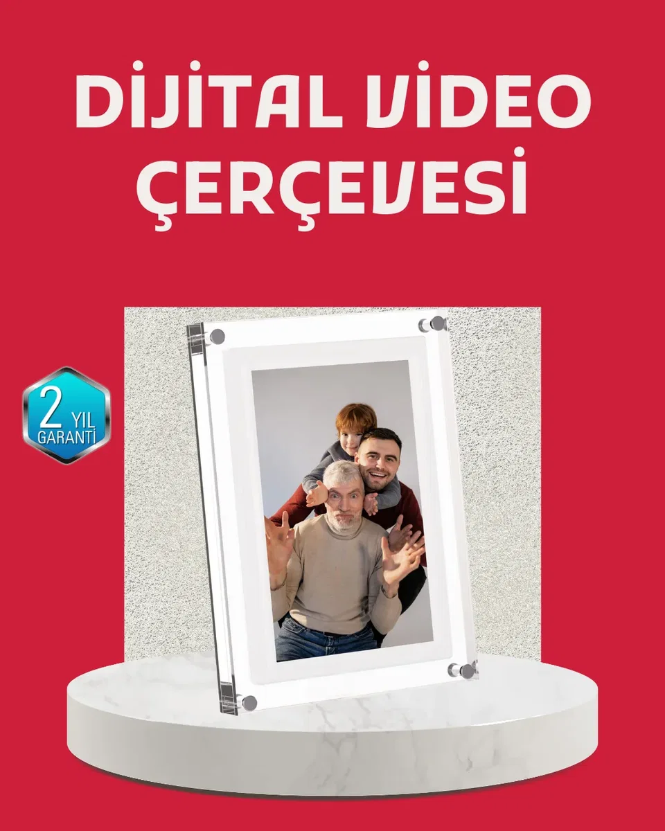 Kompakt Tasarımlı 7 İnç Dijital Fotoğraf Çerçevesi – Modern ve Şık Görünüm