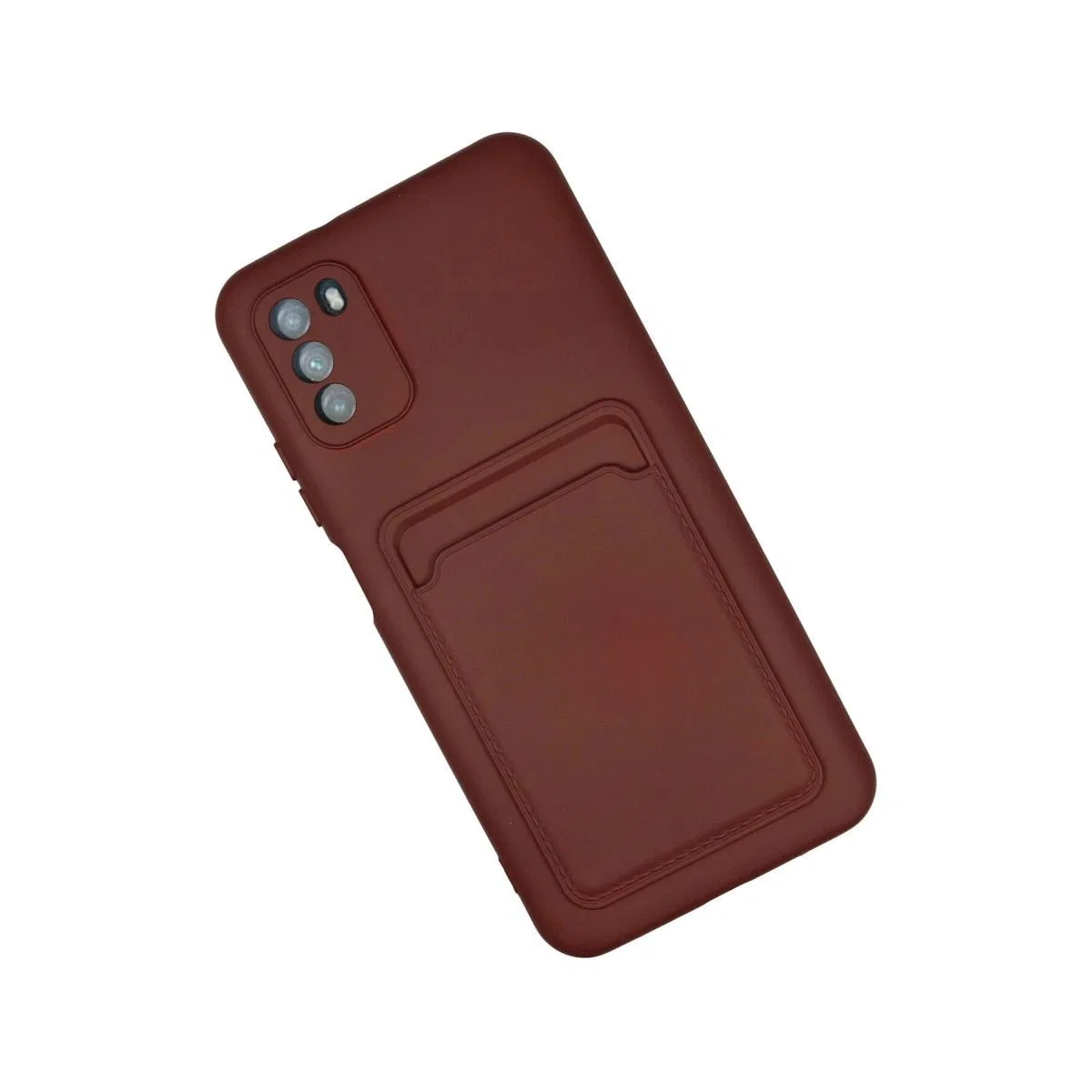 Xiaomi Pocophone M3 Kılıf Kelvin Kartvizitli Silikon - Bordo görsel 2