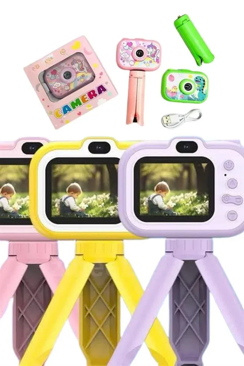 Çocuk Için Eğitici Video Kamera Ayaklı Mini Fotoğraf Makinesi görsel 4
