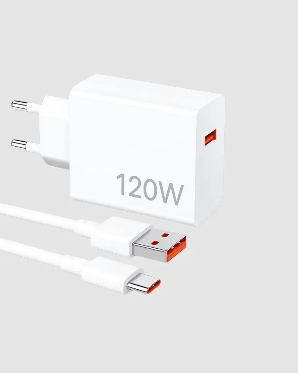 120W Süper Hızlı Şarj Adaptörü – Type-C Kablo Dahil, Yüksek Voltaj Korumalı görsel 3