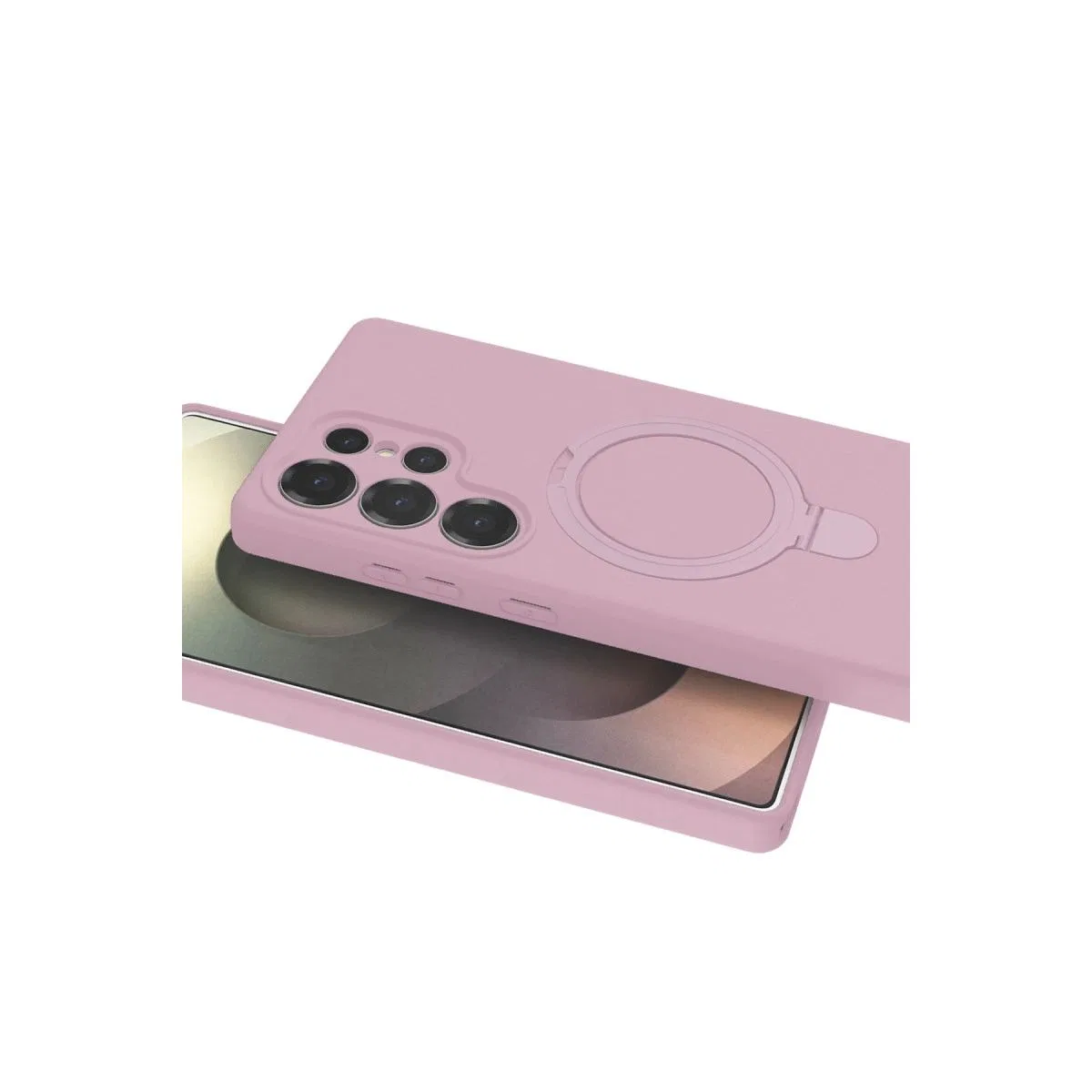 Samsung Galaxy S23 Ultra Regal Magsafe Standlı Kapak - Açık Pembe görsel 4
