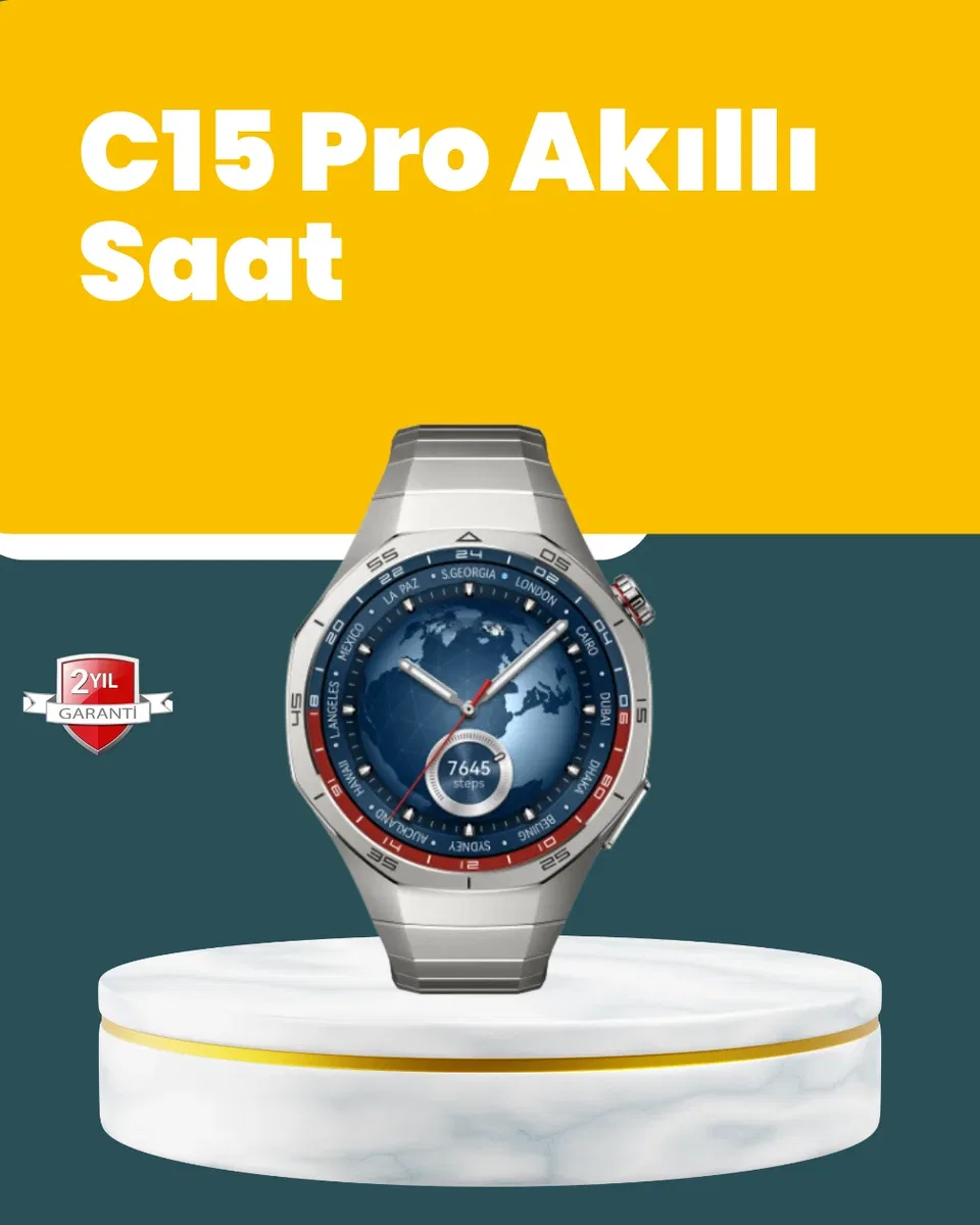 Akıllı Saat Nabız Ölçer, Adım Sayar ve Uyku Takip Özellikli