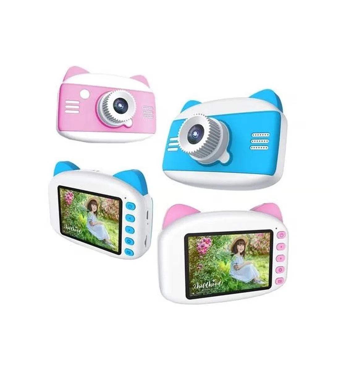 X900 Dijital Çocuk Fotoğraf Makinesi Selfie Kamera 3. 5 İnç Dijital Çocuk Kamerası 1080p (mavi) görsel 3