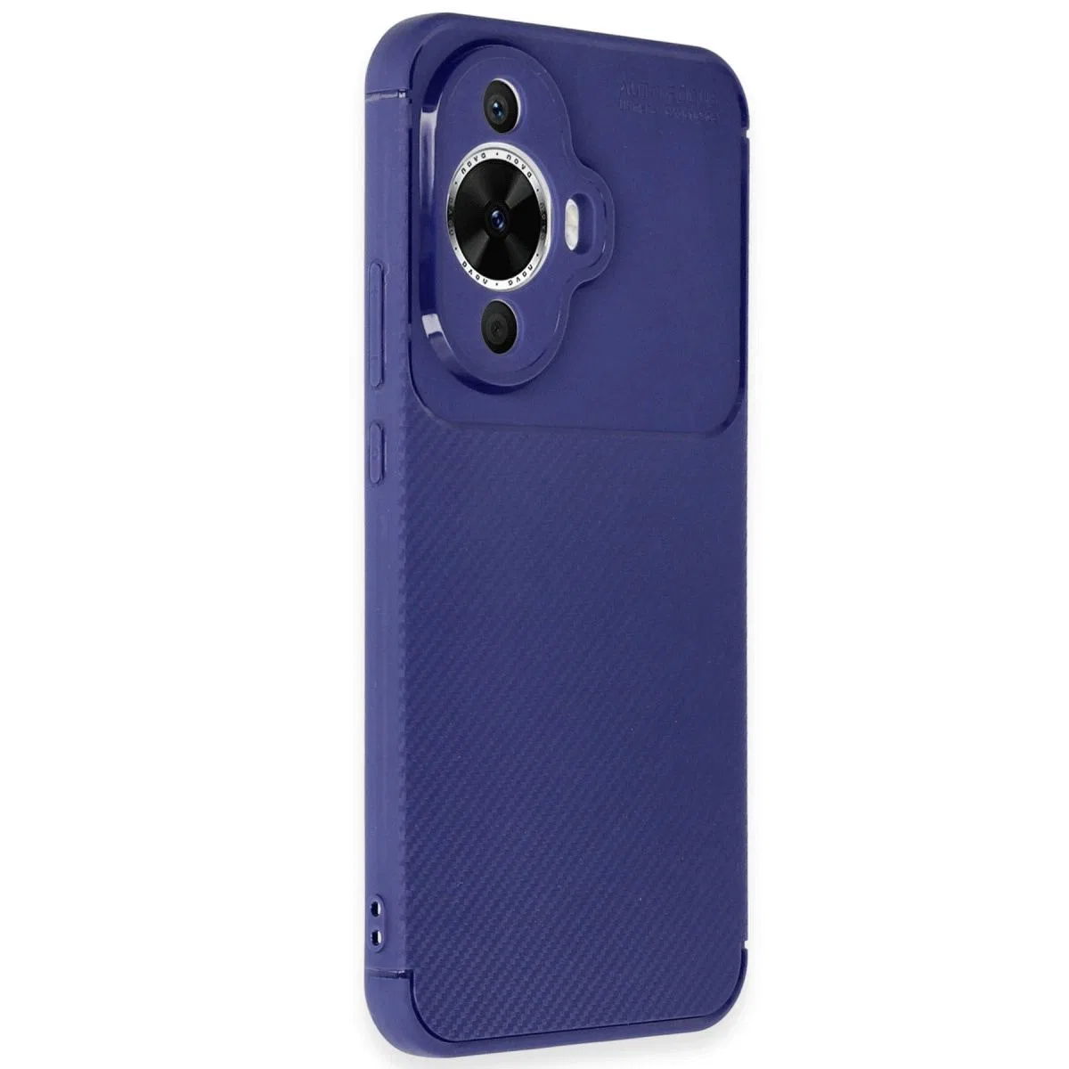 Huawei Nova 12s Kılıf Auto Focus Karbon Kapak - Lacivert görsel 2