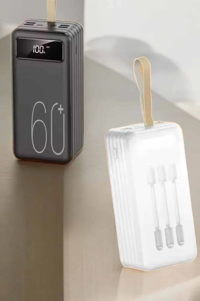Powerbank 60. 000 Mah Hızlı Şarj 4 Çıkışlı Uzun Şarj Süreli Dijital Göstergeli görsel 3