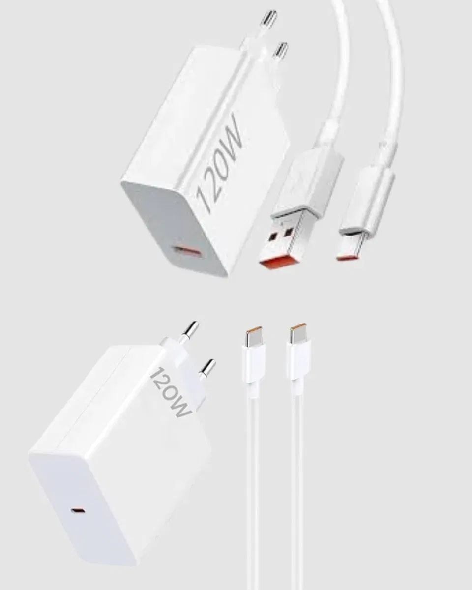 120W Süper Hızlı Şarj Adaptörü – Type-C Kablo Dahil, Yüksek Voltaj Korumalı görsel 2