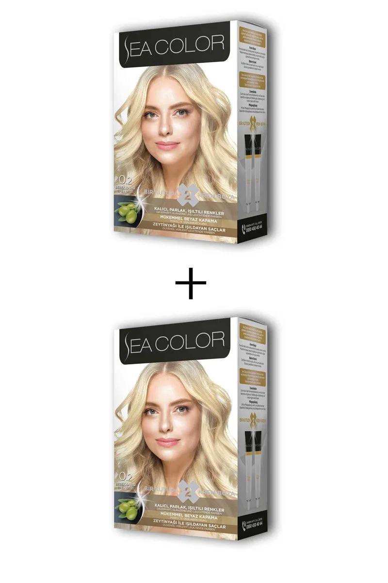 2X2 Tüp Krem Saç Boyası Seti Bebek Sarısı No: 0. 2