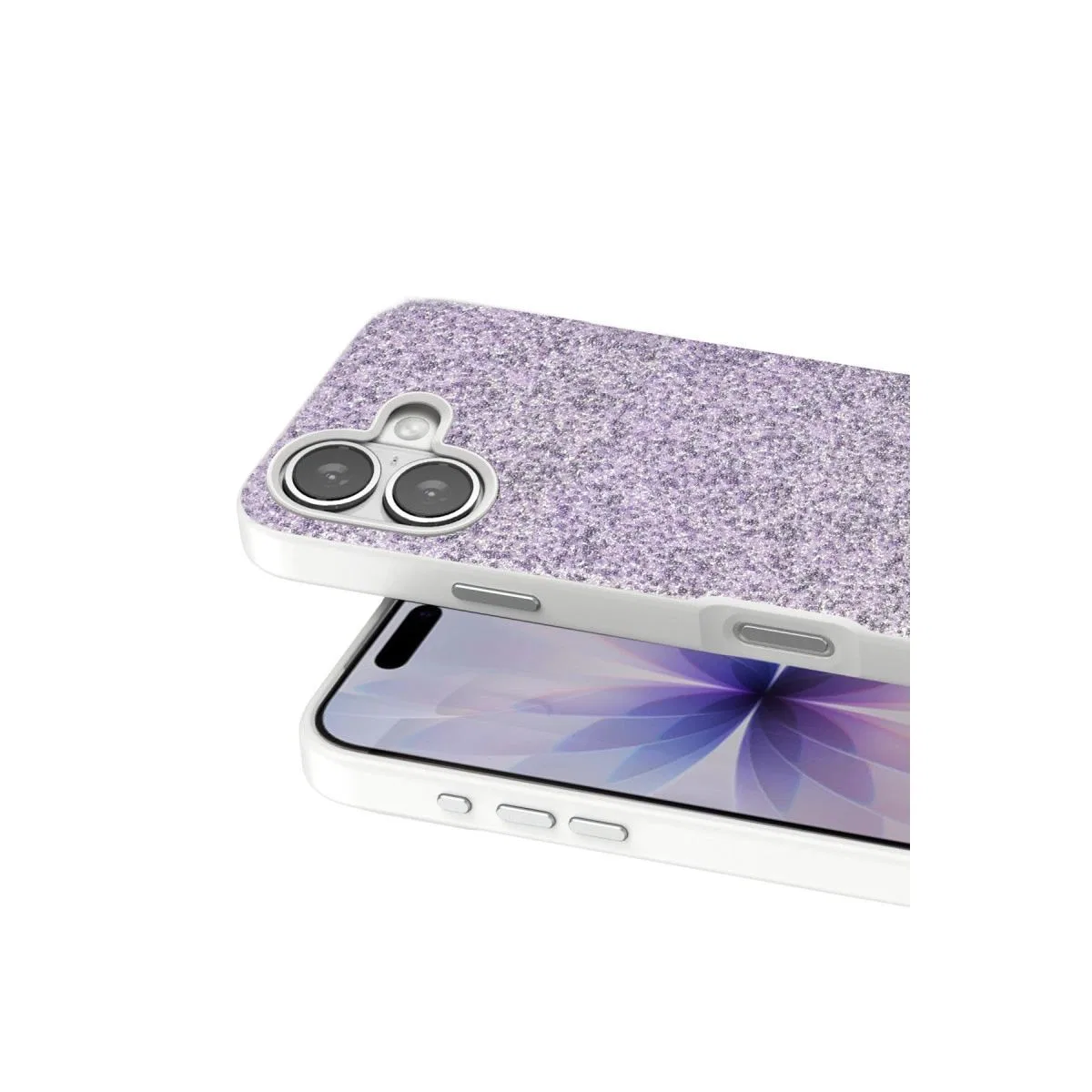 Onegif Apple İphone 17 Bright Simli Kapak - Lila görsel 2