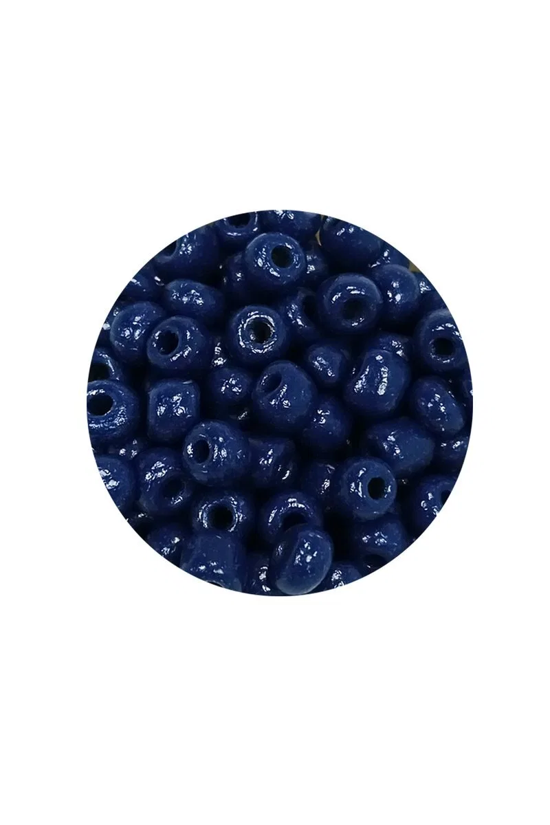 Dökme Cam Kum Boncuk Büyük Boy (6/0) 4 mm - 60 Gram - Lacivert - BNC134 görsel 2