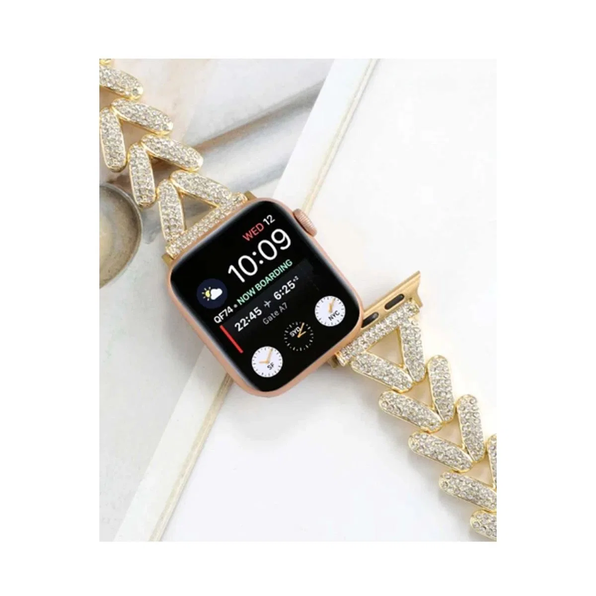 Apple Watch 38mm Node Taşlı Kordon (saat Değildir) - Siyah görsel 6