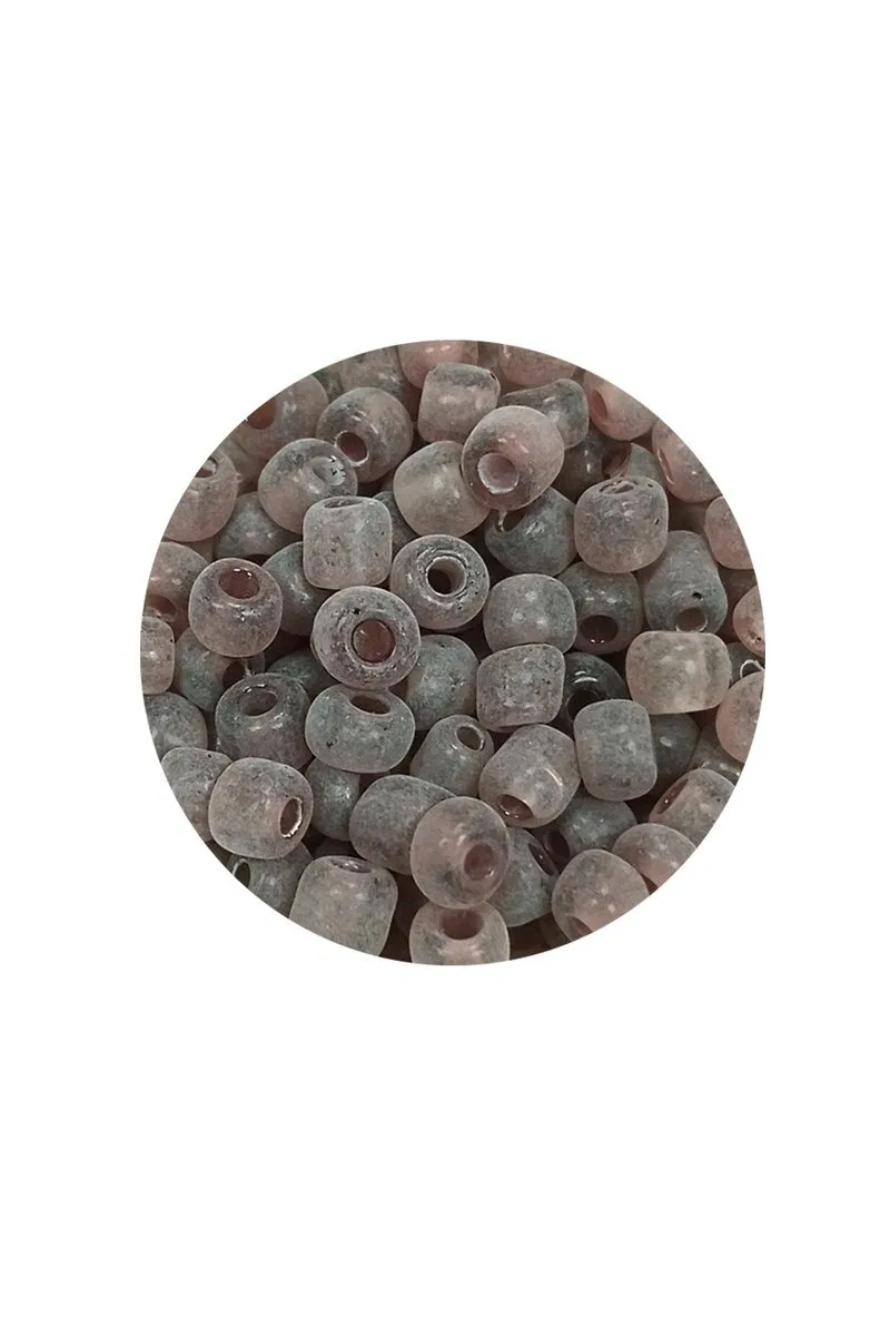 Dökme Cam Kum Boncuk Büyük Boy (6/0) 4 mm - 20 Gram - Şeffaf Gri - BNC105 görsel 2