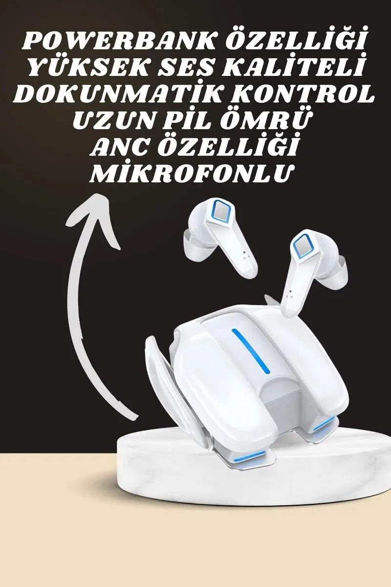 Oyuncu Kulaklığı ve 7 Kordonlu Akıllı Saat Dokunmatik Ekran Sesli Görüşme ANC Özelliği görsel 2