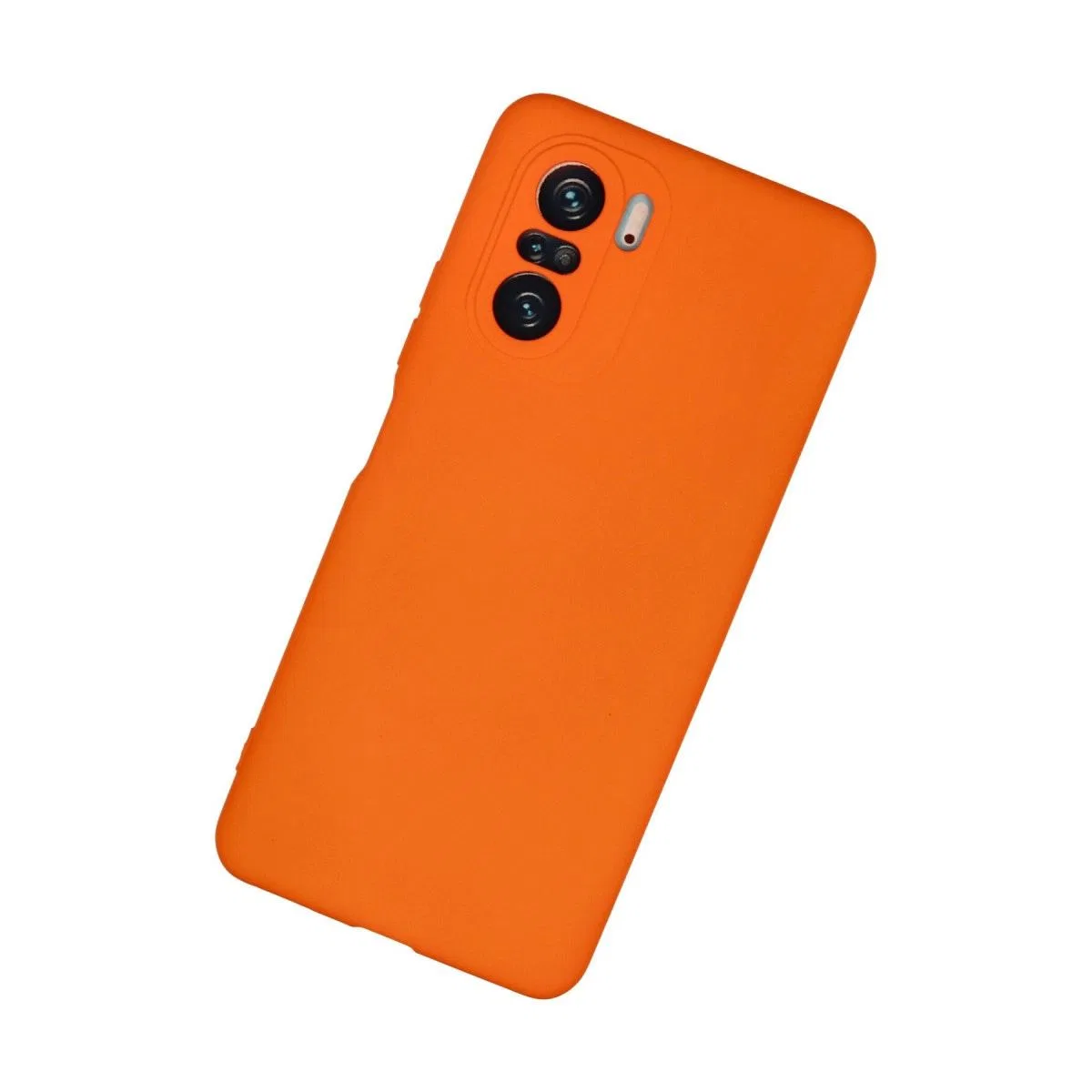 Xiaomi Poco F3 Kılıf Nano İçi Kadife Silikon - Turuncu görsel 3