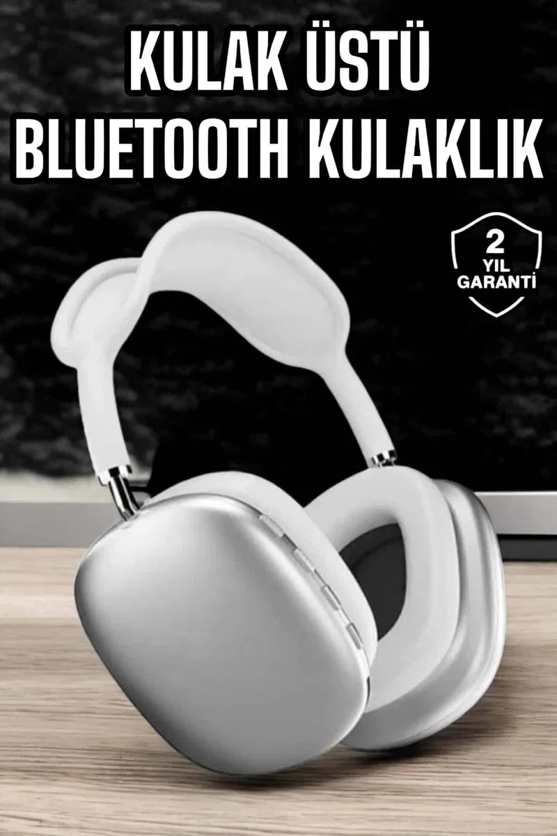 P9 Air Max Kablosuz 5. 0 Mikrofonlu Bluetooth Kulaklık Beyaz Yüksek Ses Kaliteli