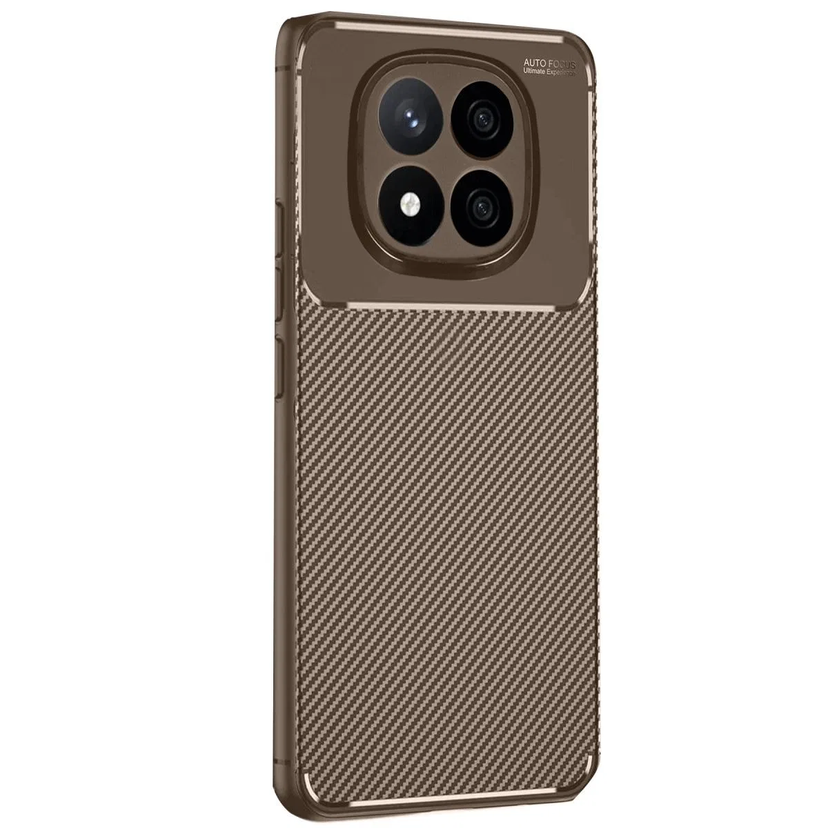 Xiaomi Redmi Note 14 Pro 4g Kılıf Auto Focus Karbon Kapak - Kahverengi görsel 3