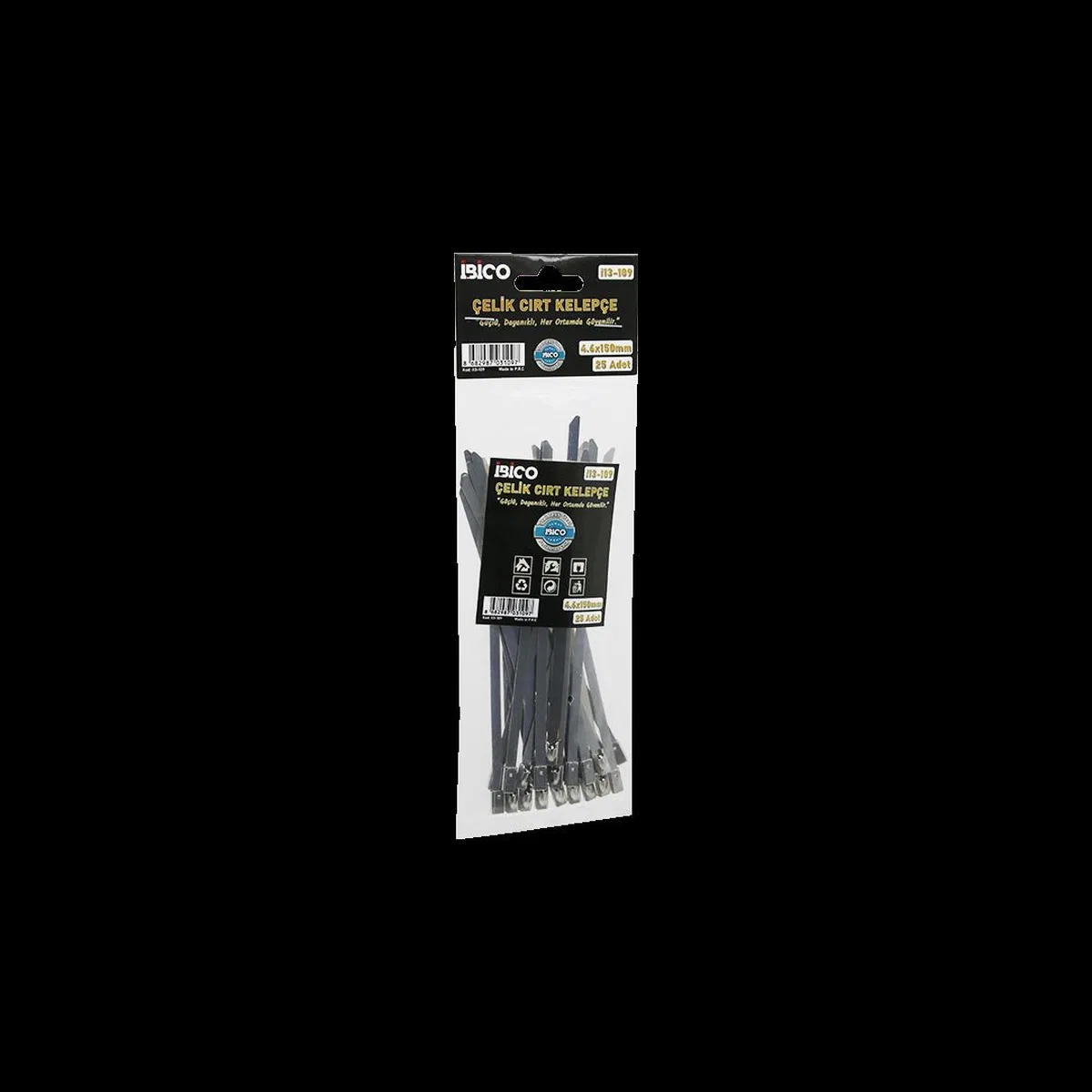 Paslanmaz Çelik Cırtlı Kablo Bağı 4. 6x150mm