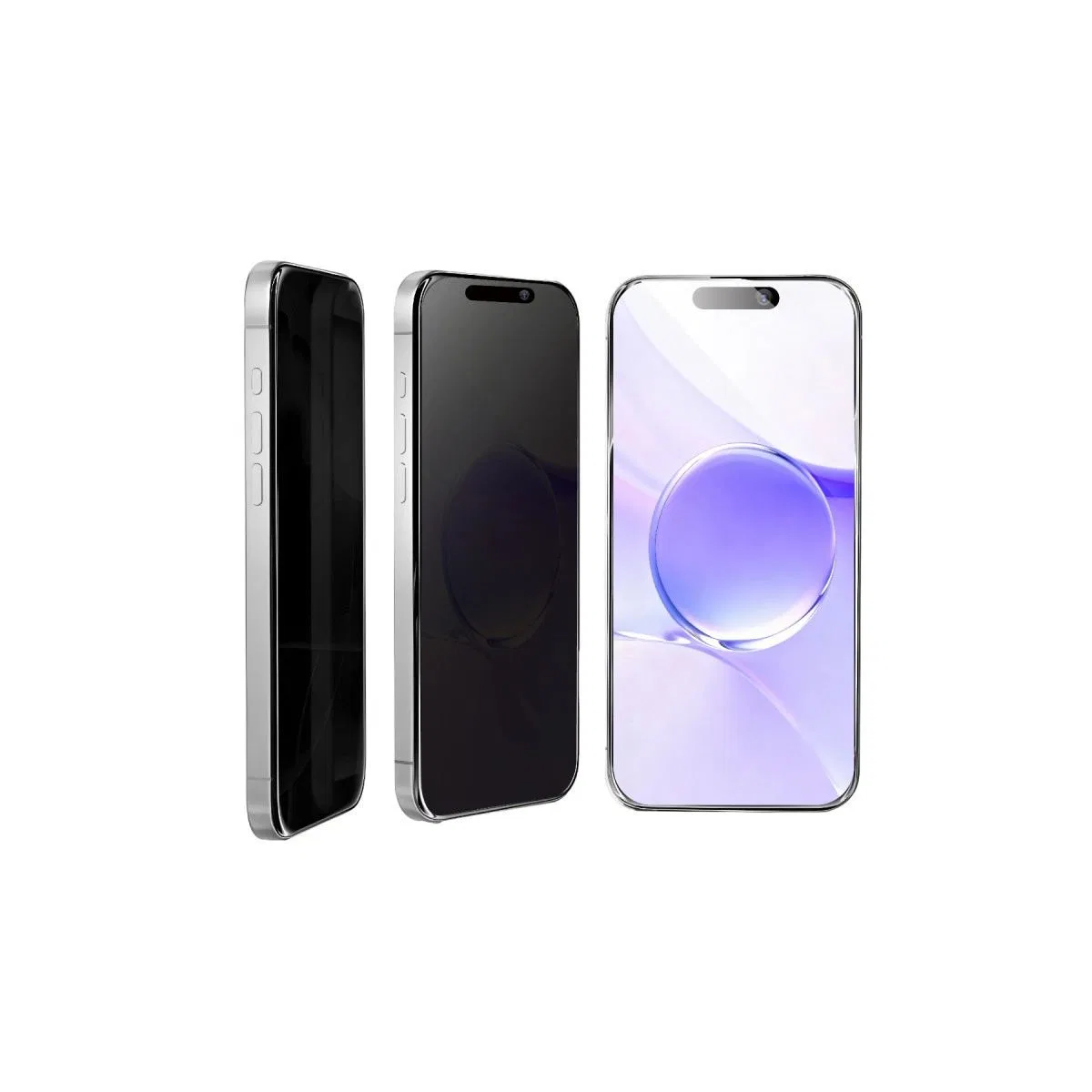 Apple İphone 14 Bilvis 5in1 5d Magic Hayalet Cam Ekran Koruyucu - Siyah görsel 3