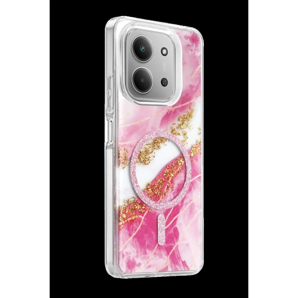 Onegif Xiaomi Redmi 15c 4g Lotus Simli Magsafe Kapak - Pembe görsel 2
