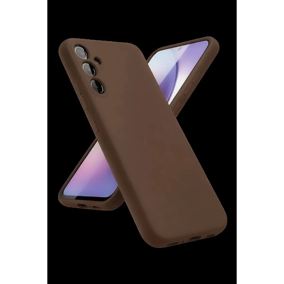 Samsung Galaxy A24 4g Kılıf First Silikon - Kahverengi