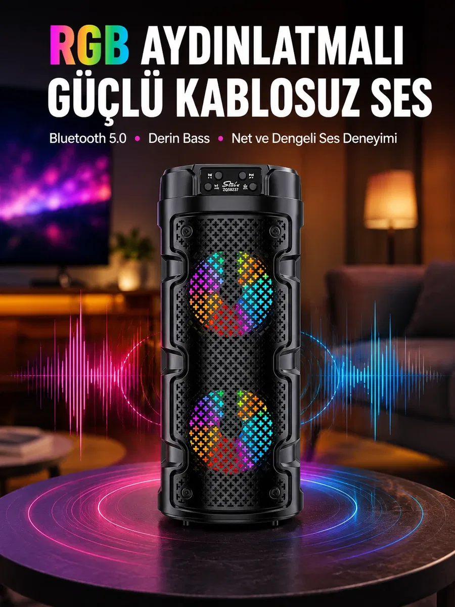 Bluetooth 5. 0 Destekli Yüksek Ses Kaliteli Hoparlör Yeni Nesil