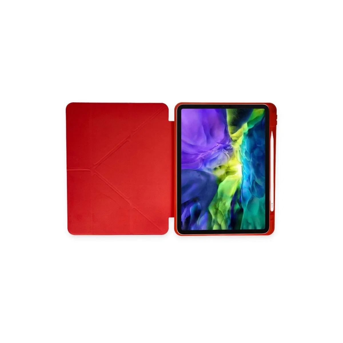 Apple İpad Air 4 10. 9 Kılıf Kalemlikli Mars Tablet Kılıfı - Kırmızı görsel 4
