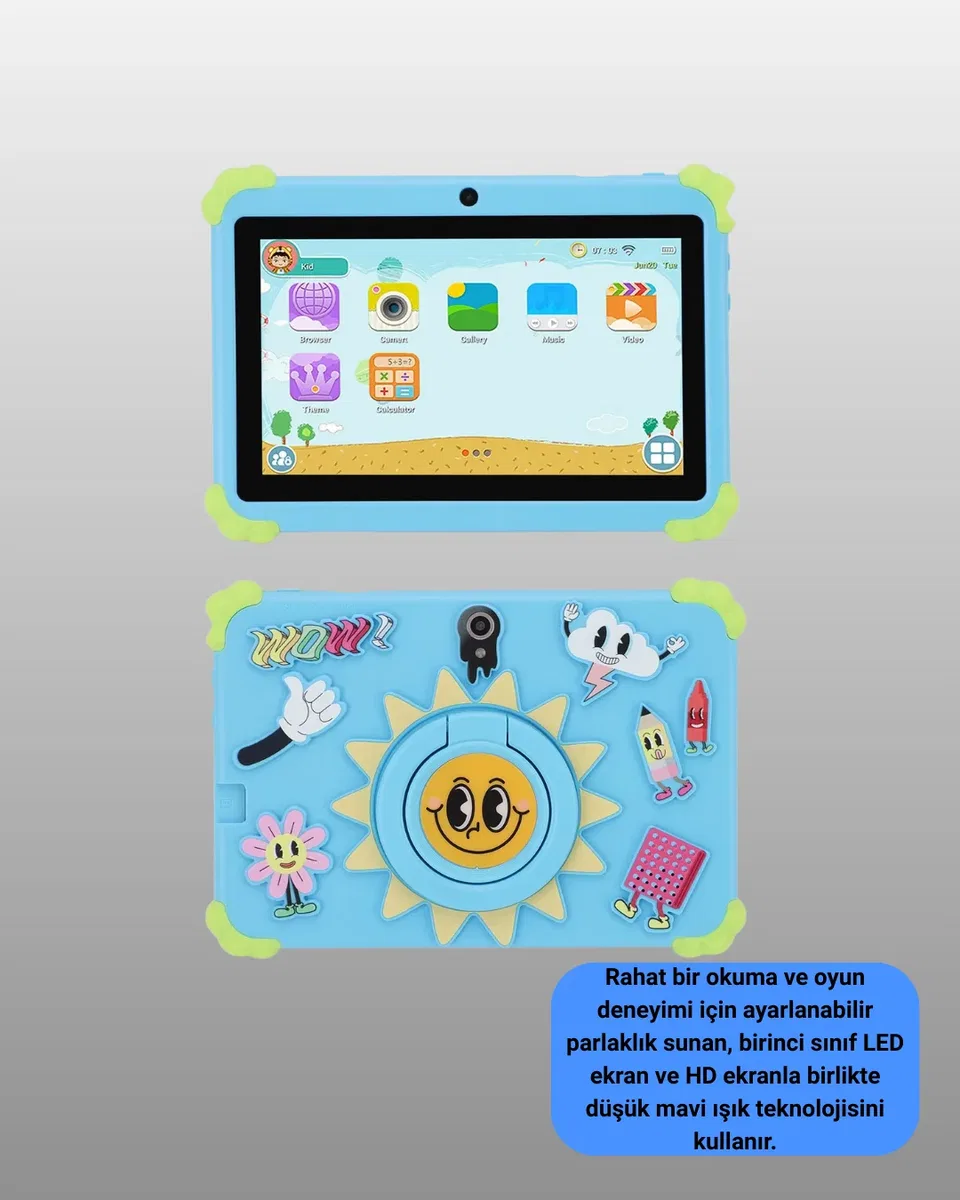7 İnç Android Tablet WiFi Bluetooth ve Çift Kamera Destekli görsel 3