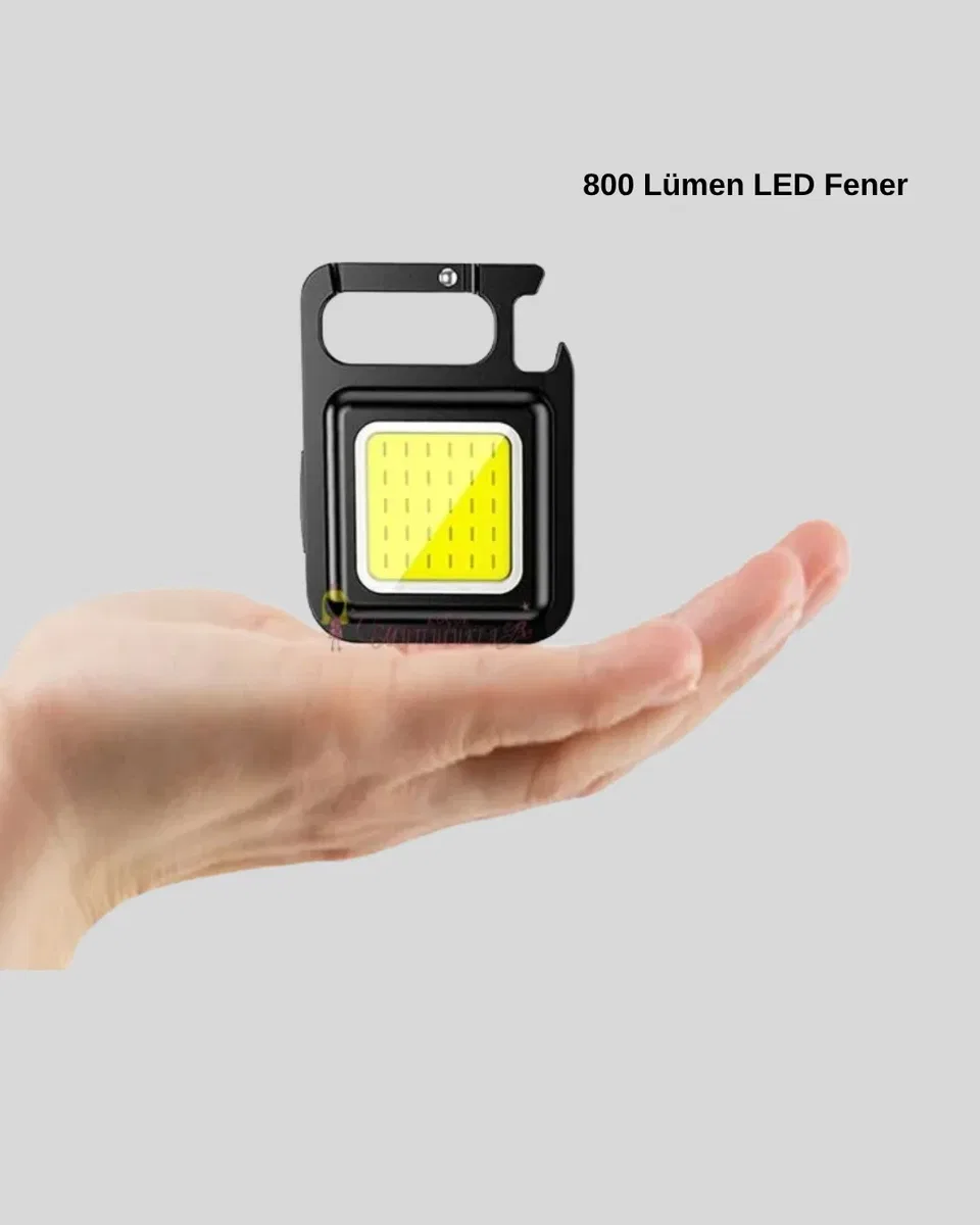 Süper Parlak 800 Lümen LED Fener – USB Şarjlı, 3 Işık Modlu, Mini Taşınabilir ve Anahtarlık Tipi Yeni Nesil görsel 5