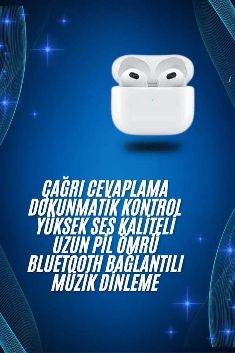 3. Nesil İOS Android Uyumlu Bluetooth 5. 0 Beyaz Çağrı Cevaplama