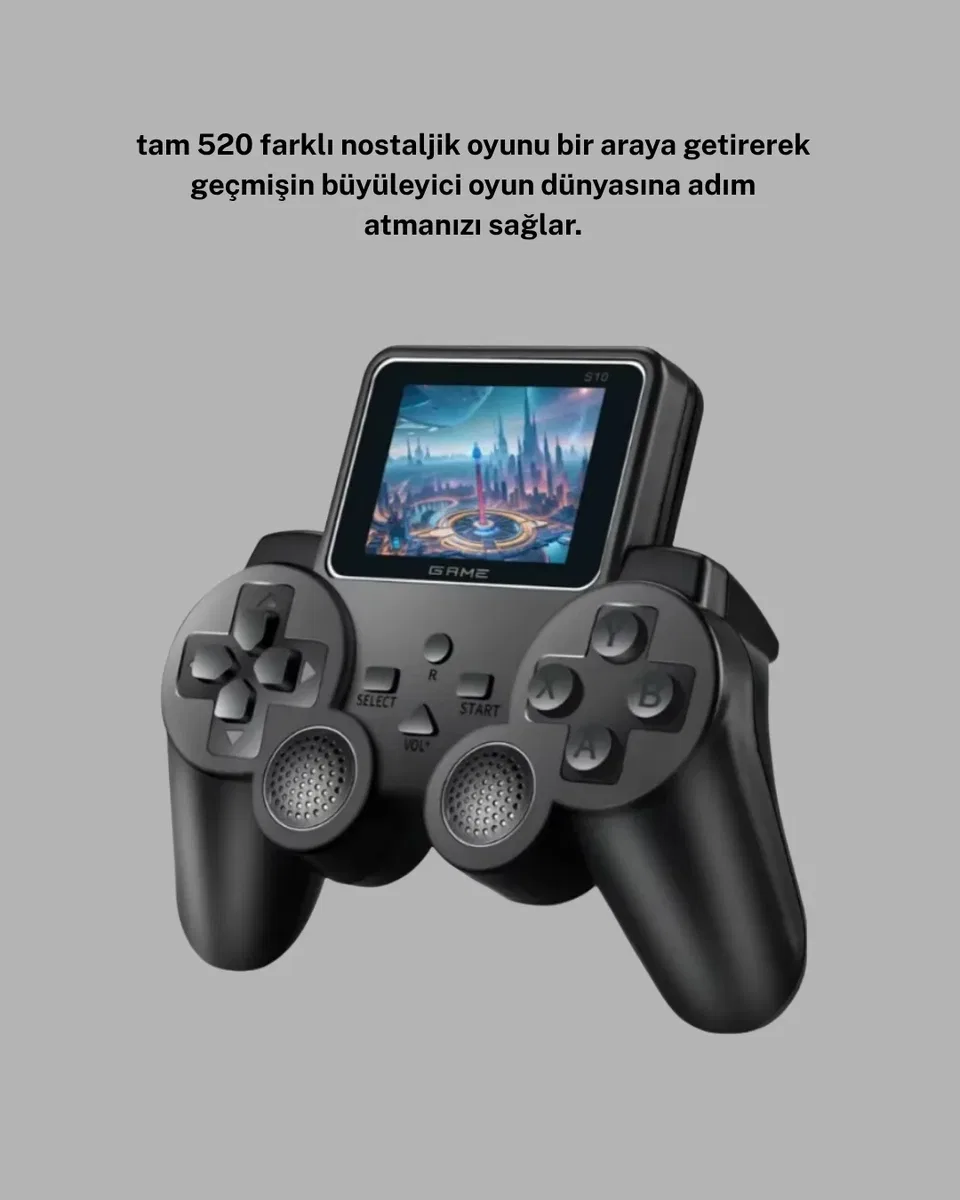 520 Oyunlu Atari S10 El Konsolu – Retro Tasarım, Şarjlı ve Taşınabilir Oyun Deneyimi görsel 5