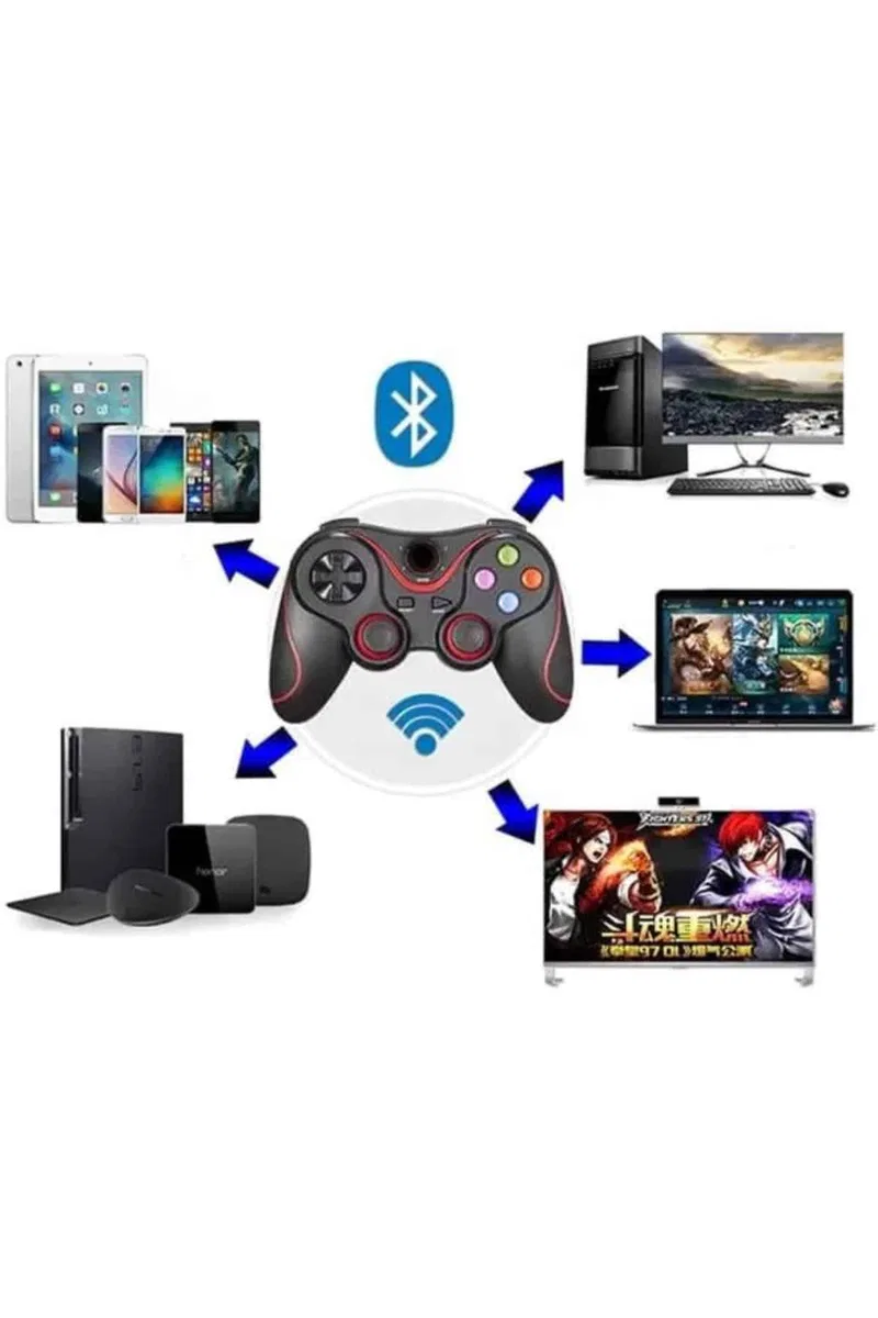 Joystik Gamepad Bluetooth Telefon Tutucu Oyun Kolu Telefon Android Uyumlu görsel 4