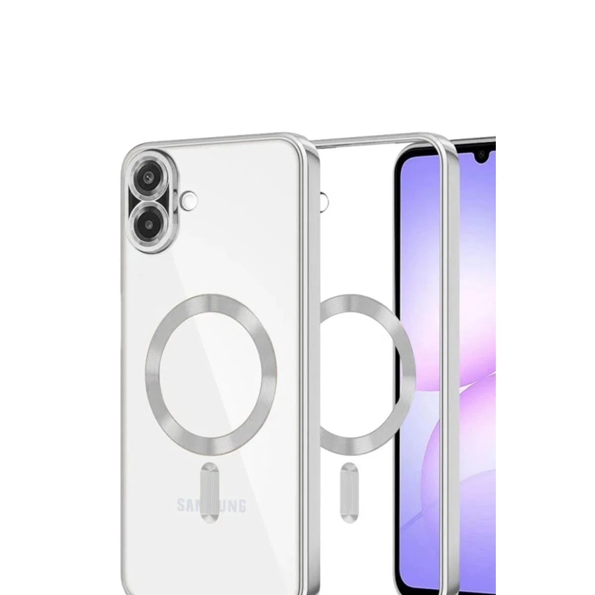 Samsung Galaxy A07 4g Kross Magneticsafe Kapak - Gümüş görsel 2