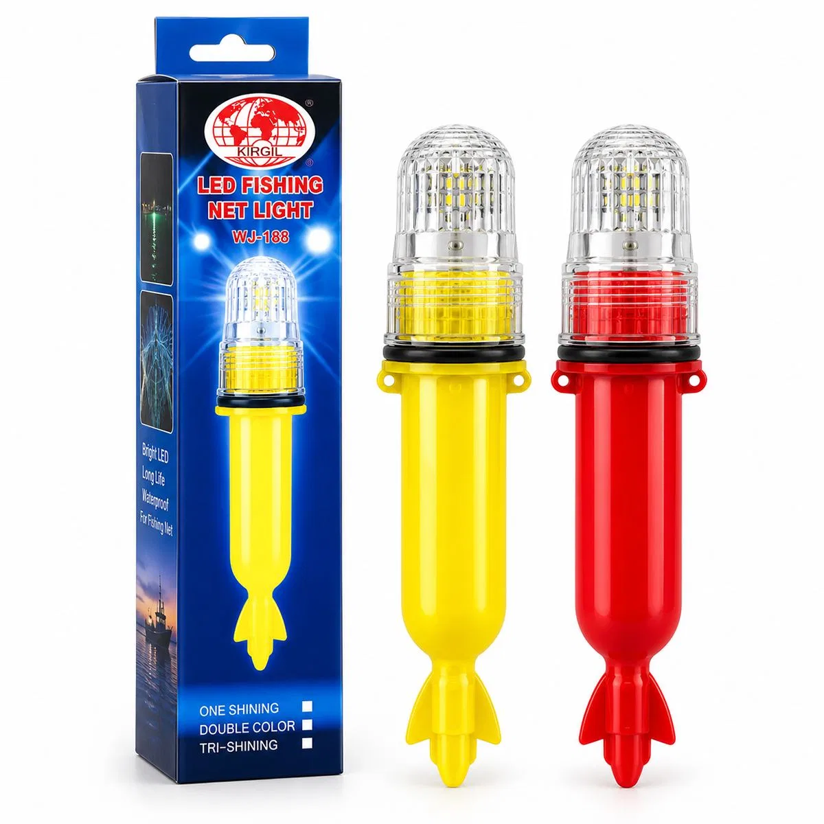 Pilli 15 LED Balıkçı ve Domuz Feneri - Sinyalli Su Geçirmez Roket Model görsel 2