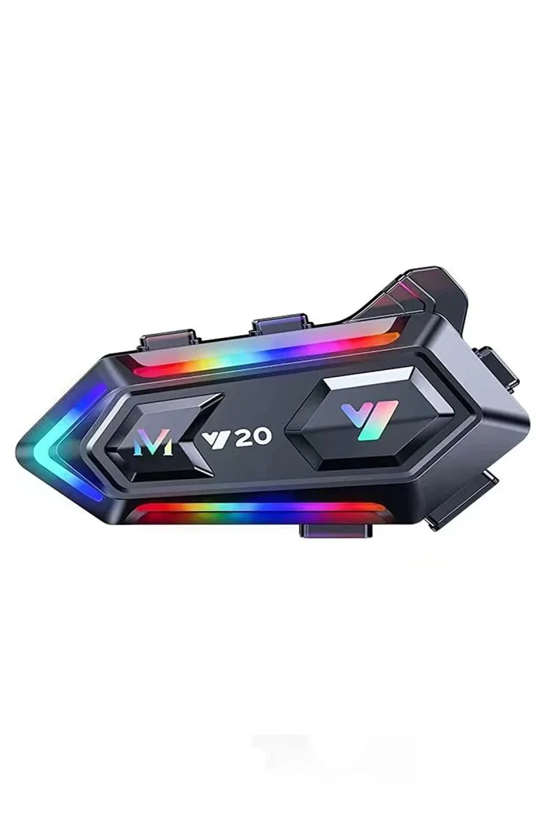 Y20 Motor Kurye Kask Kulaklık Rgb Modlu Bluetooth Motosiklet Kulaklık 5. 3 Bluetooth Interkom