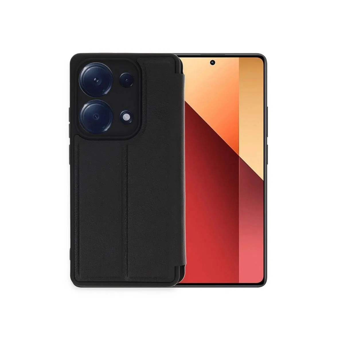 Xiaomi Redmi Note 13 Pro 4g Kılıf Flip Cover - Siyah görsel 2