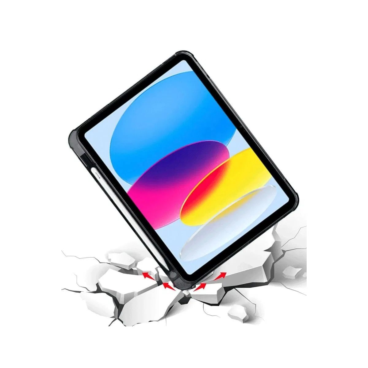 Apple İpad 2022 10. 9 (10. nesil) Kılıf Kalemlikli Mars Tablet Kılıfı - Siyah görsel 5