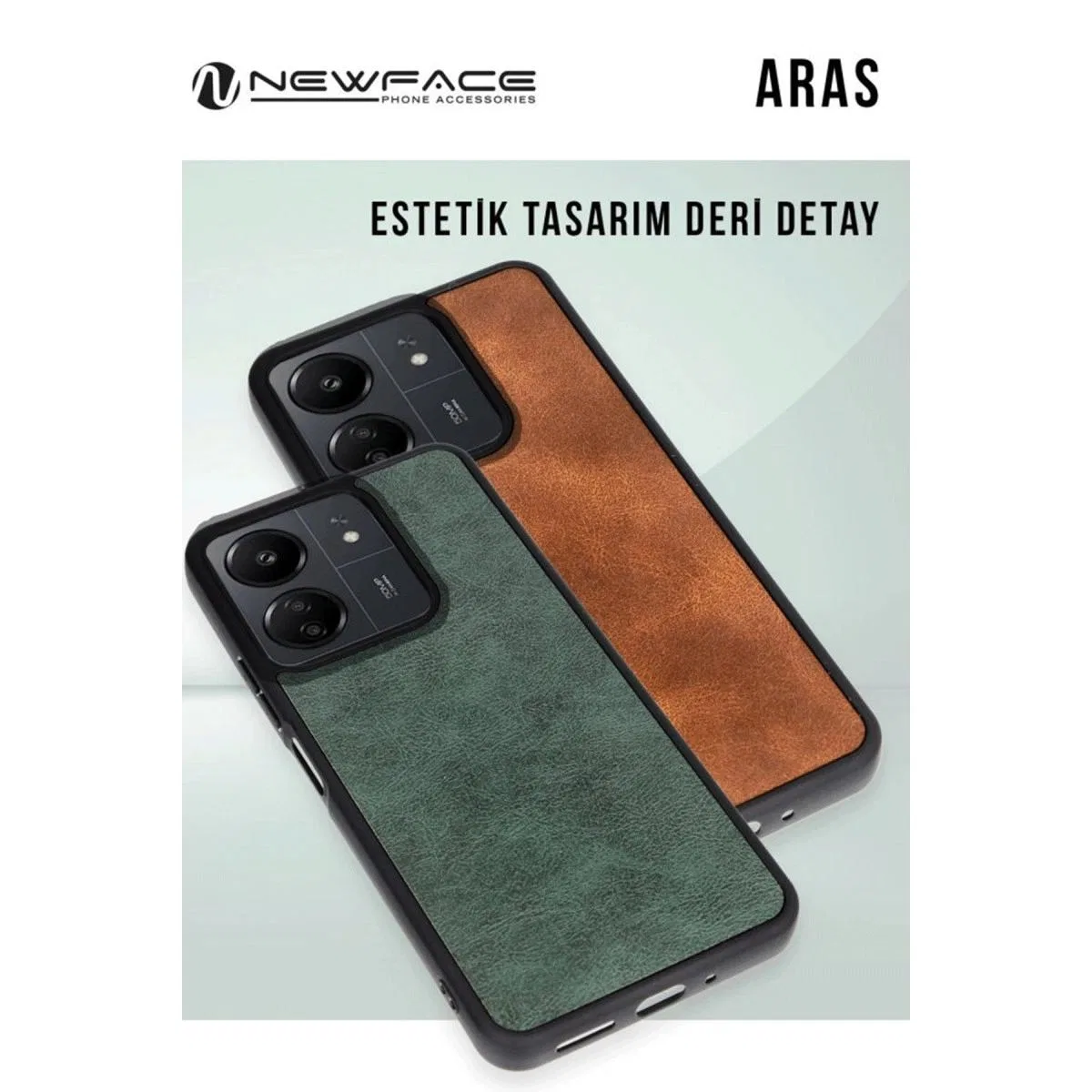 Samsung Galaxy A26 Kılıf Aras Deri Kapak - Koyu Yeşil görsel 3