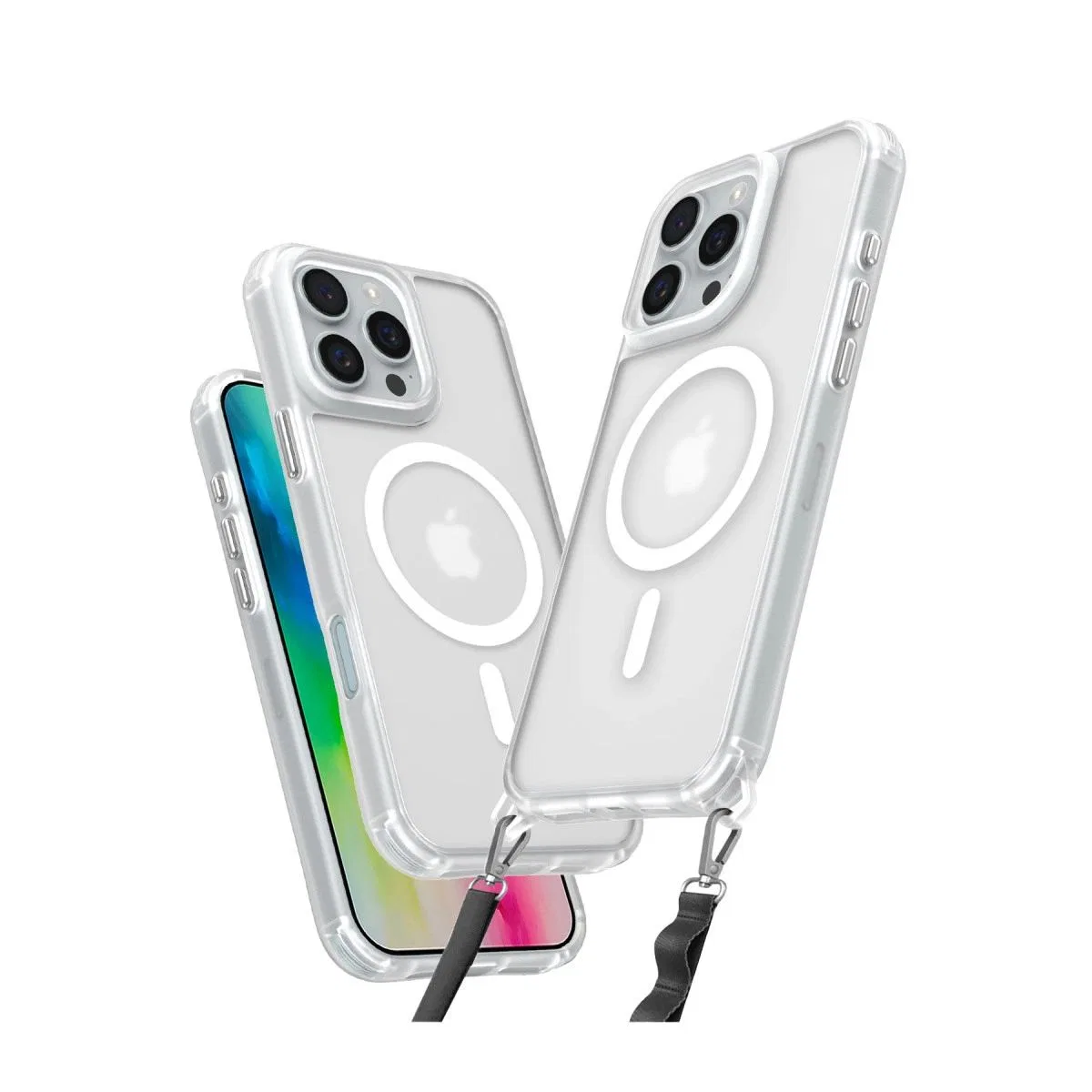 Apple İphone 16 Pro Kılıf Enka Magsafe Silikon Kılıf - Şeffaf