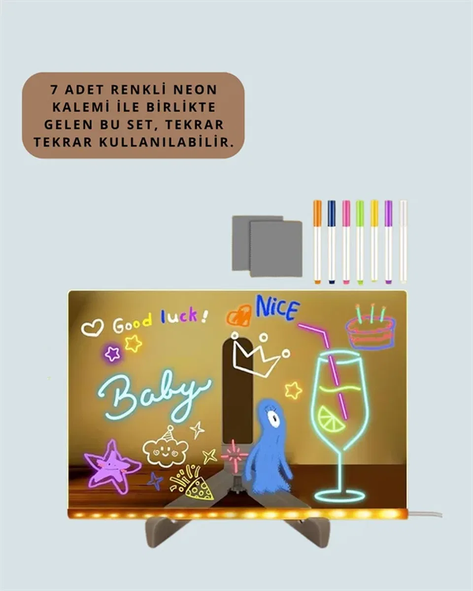 IŞIKLI YAZI TAHTASI görsel 3