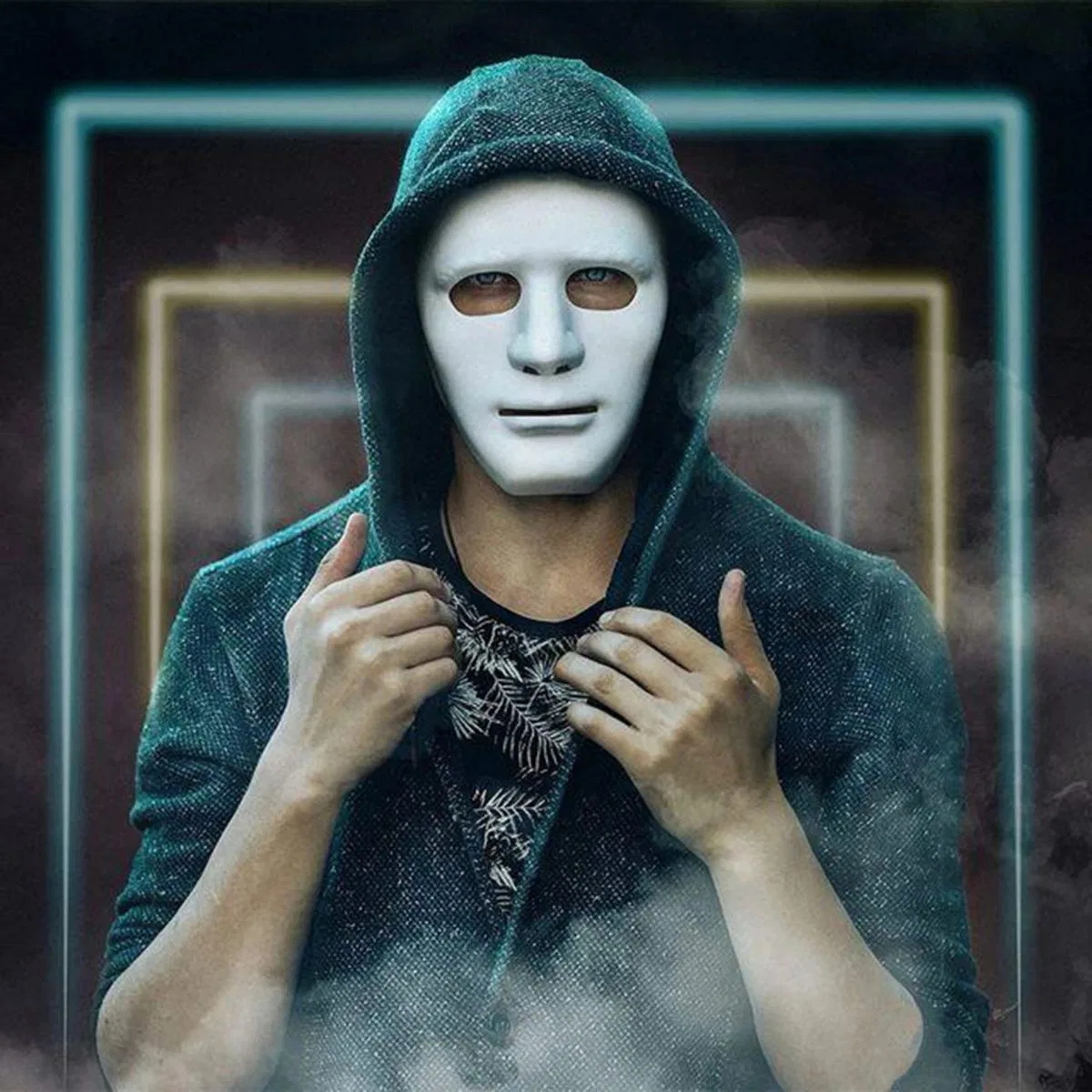 Beyaz Renk Hip Hop Anonim Jabbawockeez Dans Maskesi 18x19 Cm görsel 2